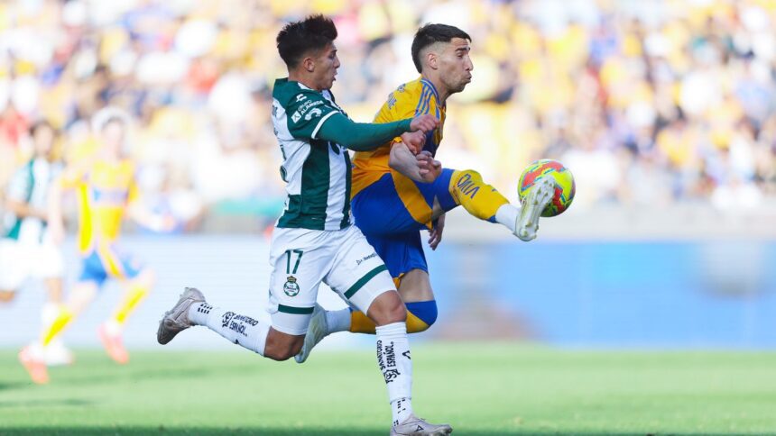 Tigres golea 3-0 a Santos y es sublíder del Clausura 2025