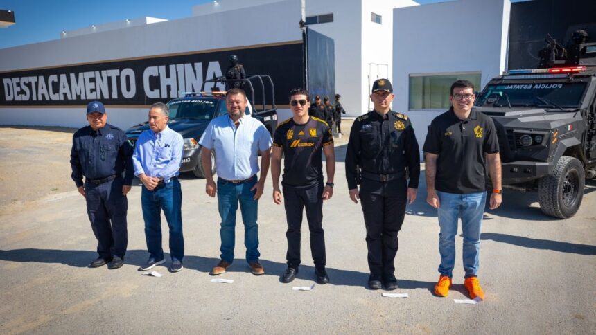 Samuel García inaugura el destacamento de la Nueva Fuerza Civil en China, Nuevo León