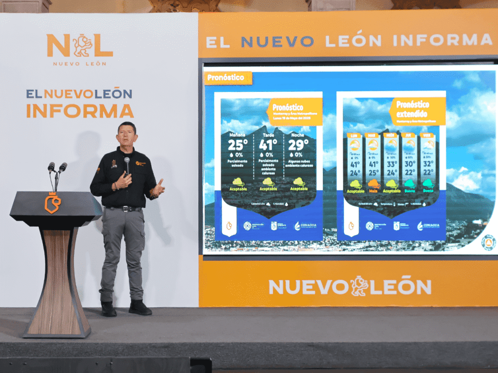 Ante temperaturas de hasta 40°C, Nuevo León refuerza acciones para prevenir golpes de calor y deshidratación