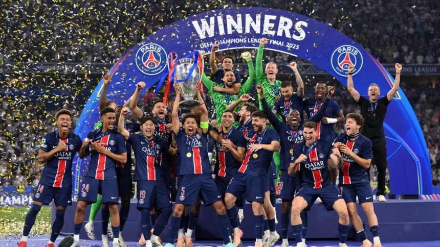 El Paris Saint-Germain conquistó la primera Champions League de su historia al golear 5-0 al Inter de Milán