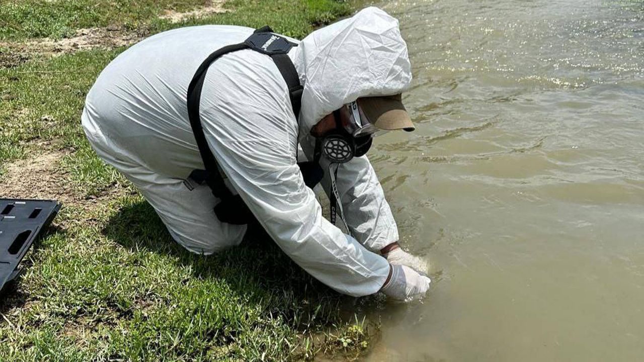 Autoridades ambientales de Nuevo León realizan indagatorias para detectar origen de peces muertos en Río Pesquería