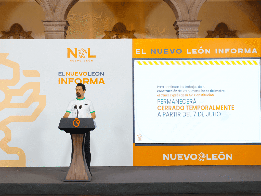Anuncia Gobierno cierre temporal del Carril Exprés de la Avenida Constitución por obras del Metro
