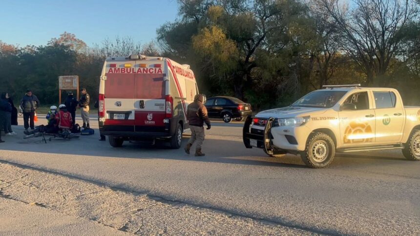 Auto arrolla a ciclista en Fomerrey Las Huertas; sufre lesiones leves