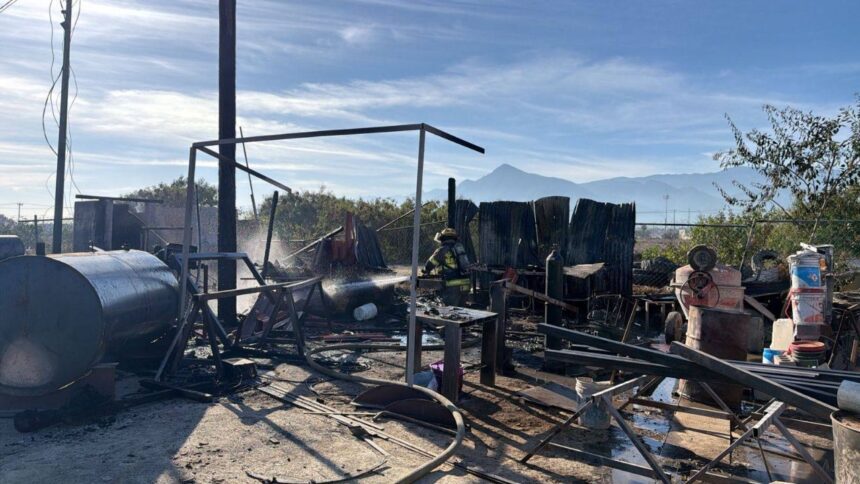 Explosión en taller deja un trabajador lesionado en García