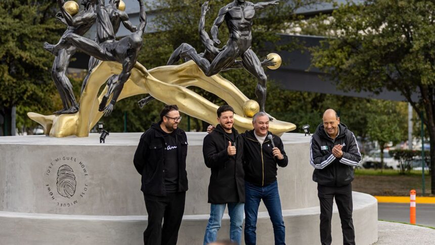 Destaca Samuel García que la escultura quedará como memoria y legado de Nuevo León en el marco de la Copa Mundial de FIFA 2026