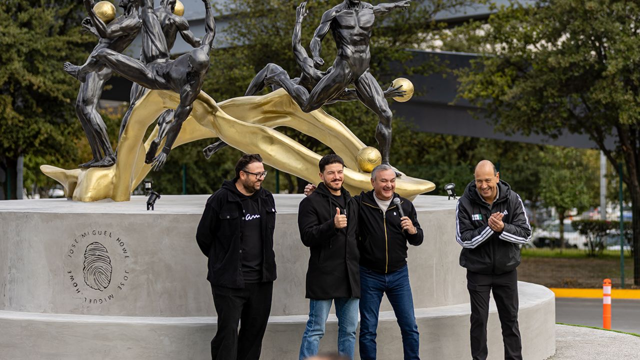 Destaca Samuel García que la escultura quedará como memoria y legado de Nuevo León en el marco de la Copa Mundial de FIFA 2026