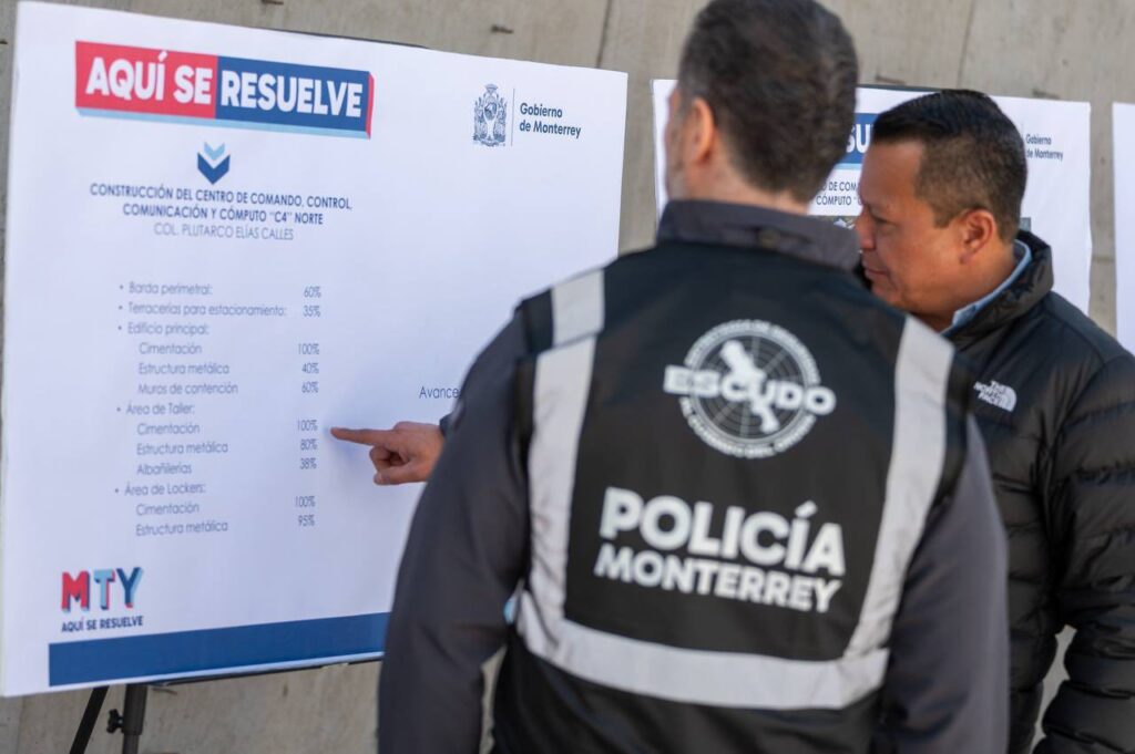 Supervisa Adrián de la Garza avance en construcción del C4 Norte en Monterrey