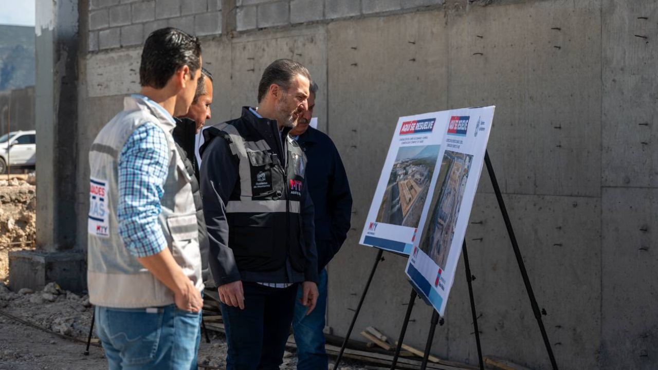 Supervisa Adrián de la Garza avance en construcción del C4 Norte en Monterrey