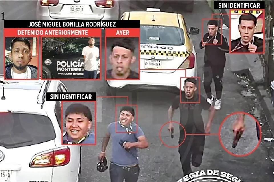 Cámaras C-4 captan agresores de la balacera en el Centro de Monterrey