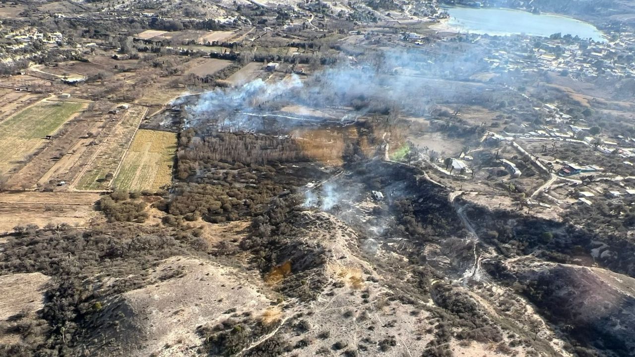 Controlan incendio forestal en ejido Tuxpan, Galeana