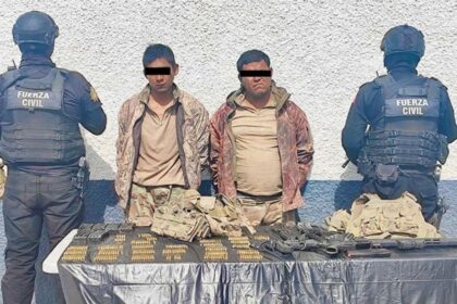 Detienen a dos hombres armados en brecha de General Bravo
