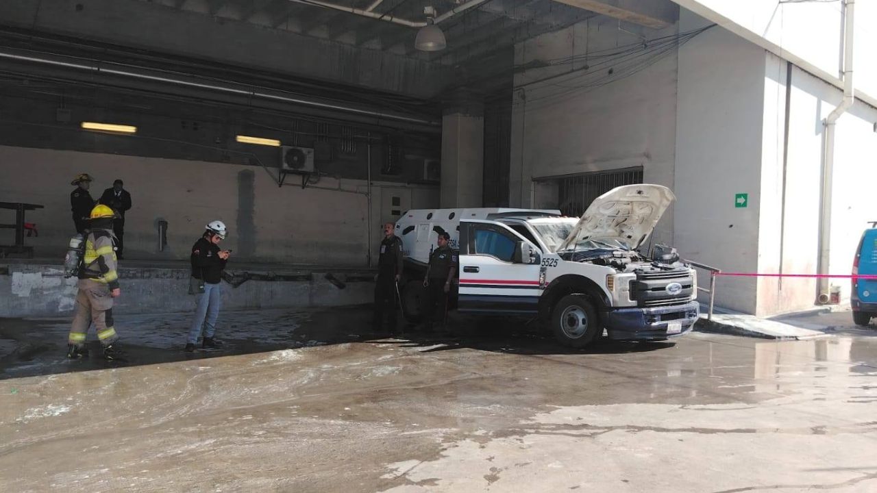 incendio en camión de valores moviliza a cuerpos de auxilio en San Pedro