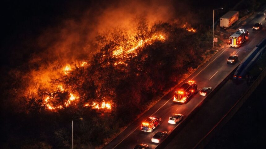 Incendio en el río Santa Catarina moviliza a Bomberos