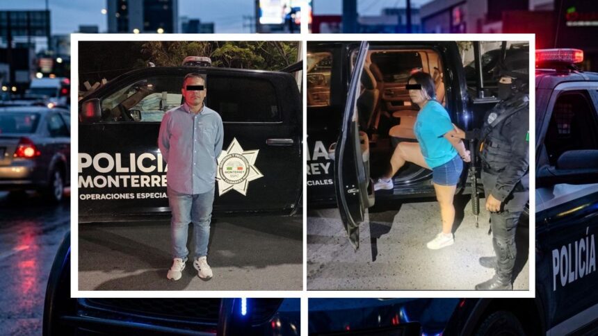 Capturan a pareja con 55 dosis de droga en la colonia Industrial en Monterrey