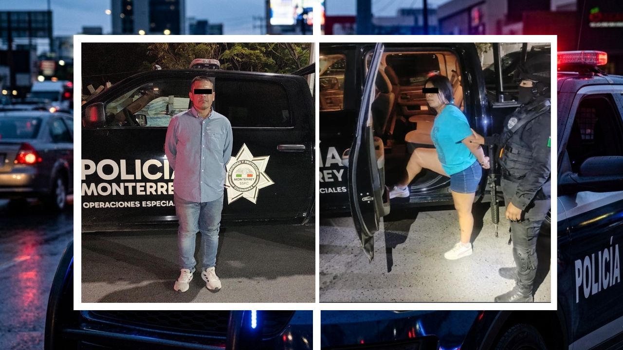 Capturan a pareja con 55 dosis de droga en la colonia Industrial en Monterrey