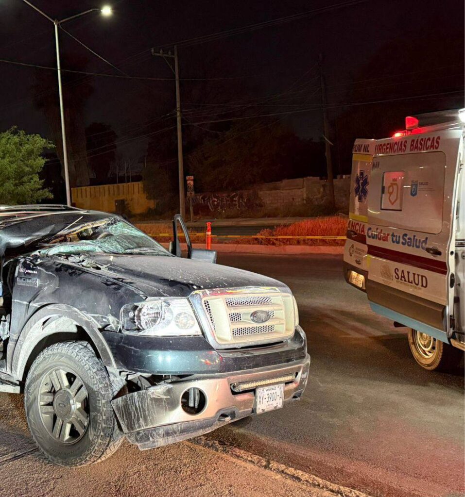 Choque en Apodaca deja un muerto y tres lesionados en la carretera Mezquital–Santa Rosa