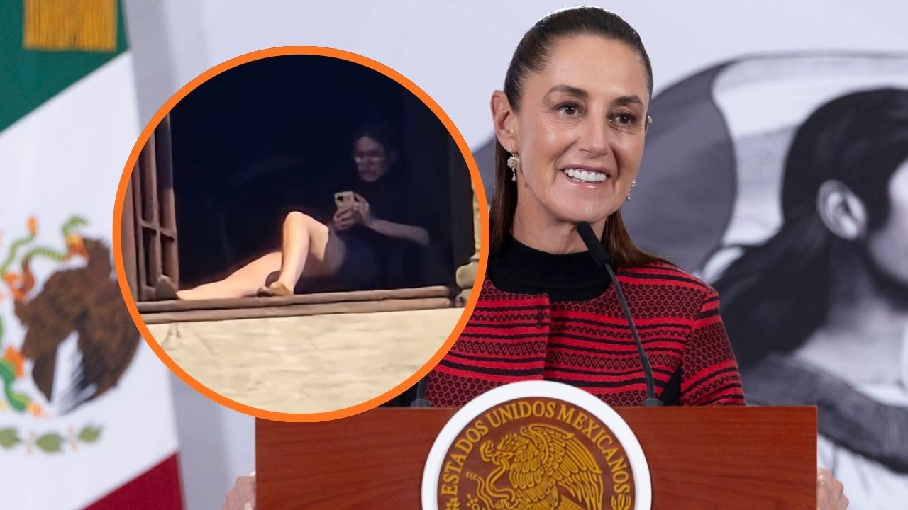 ¡No era IA! Sheinbaum confirma que una mujer tomó el sol en Palacio Nacional, fue sancionada