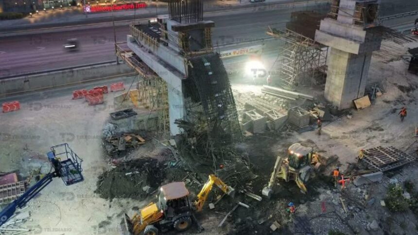 Colapsa estructura en Línea 4 del Metro en Nuevo León