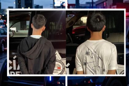 Detienen a dos menores con arma y droga en Monterrey