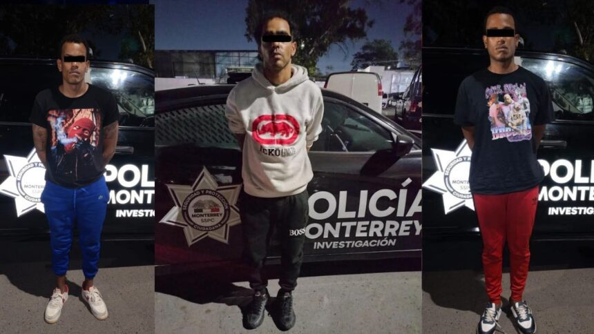 Policía de Monterrey detiene a tres cubanos con droga
