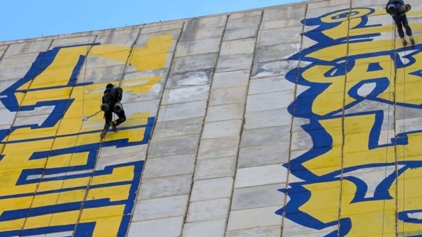 Detienen a pareja por realizar grafiti en presa Rompepicos