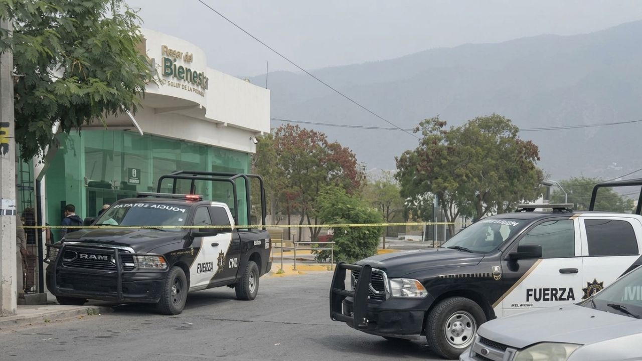 Adulto mayor fallece afuera del Banco del Bienestar en Monterrey