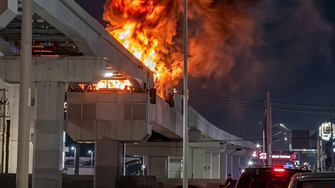 Incendio en obra de la Línea 6 del Metro provoca movilización en Guadalupe