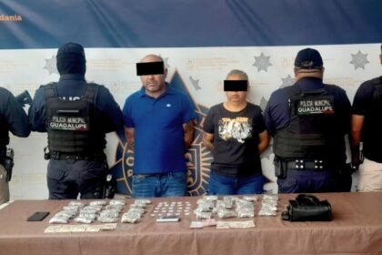 Policía de Guadalupe detiene a pareja con 65 dosis de droga