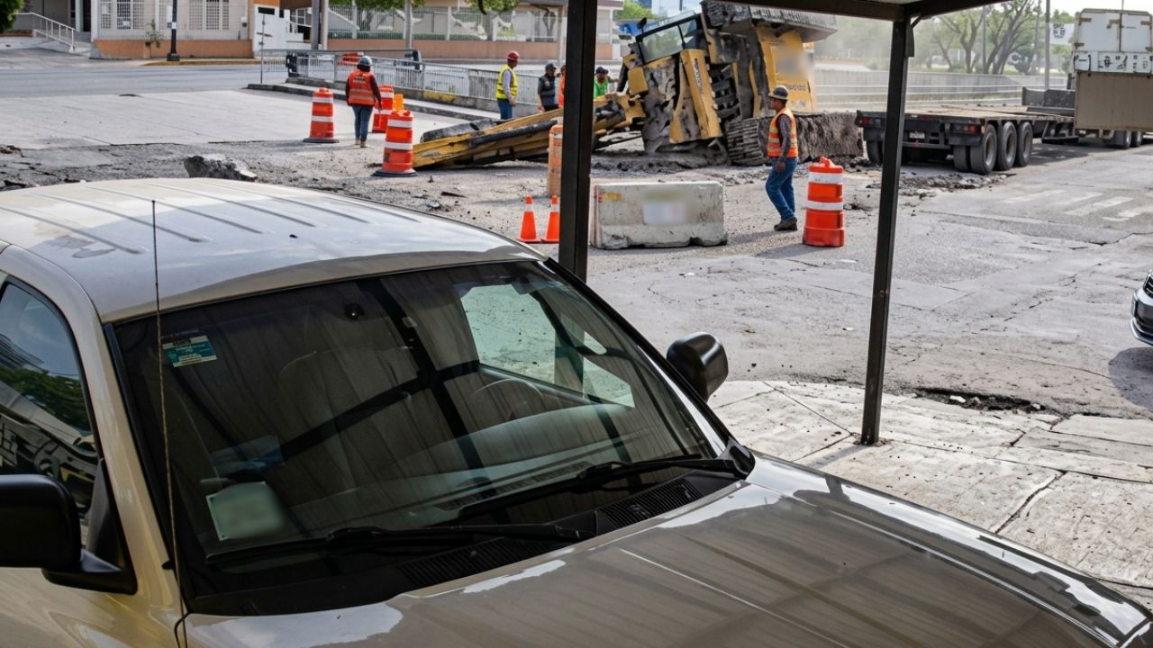 Trabajador lesionado tras caída de retroexcavadora en San Nicolás
