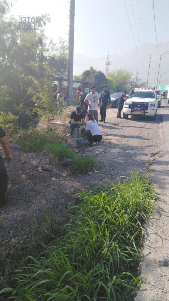 Vuelca vehículo en carretera a García; menor resulta ileso