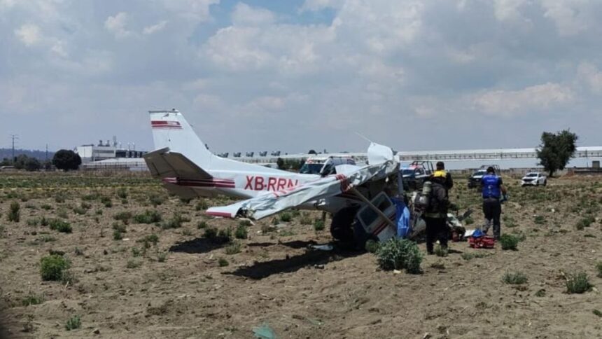 Avioneta se desploma en Puebla; hay 3 fallecidos y un herido
