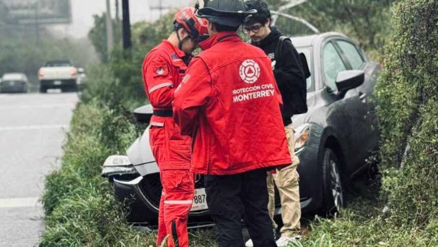 Derrape en Rogelio Cantú deja conductor lesionado