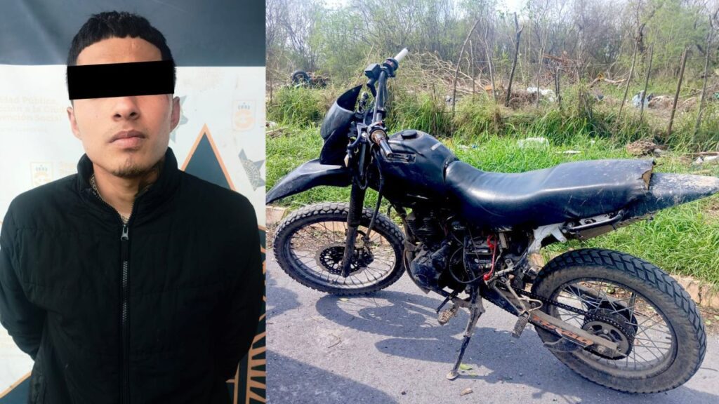 Cae ladrón tras robar moto en Guadalupe; GPS permitió ubicarlo