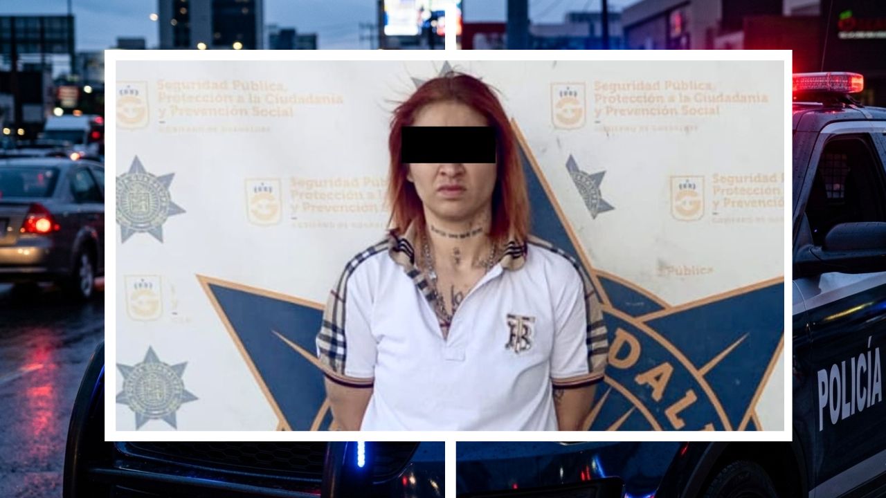 Mujer detenida con droga y réplica de arma en Guadalupe