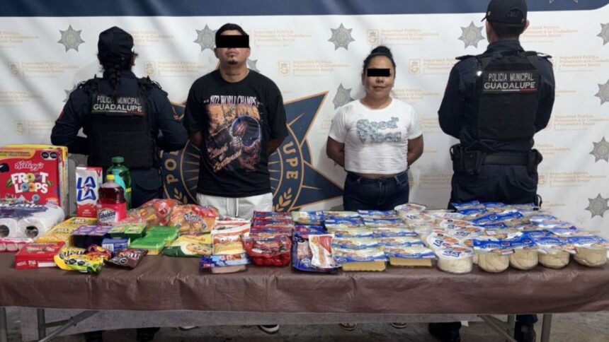 Detienen a dos personas tras robo en Bodega Aurrerá en Guadalupe