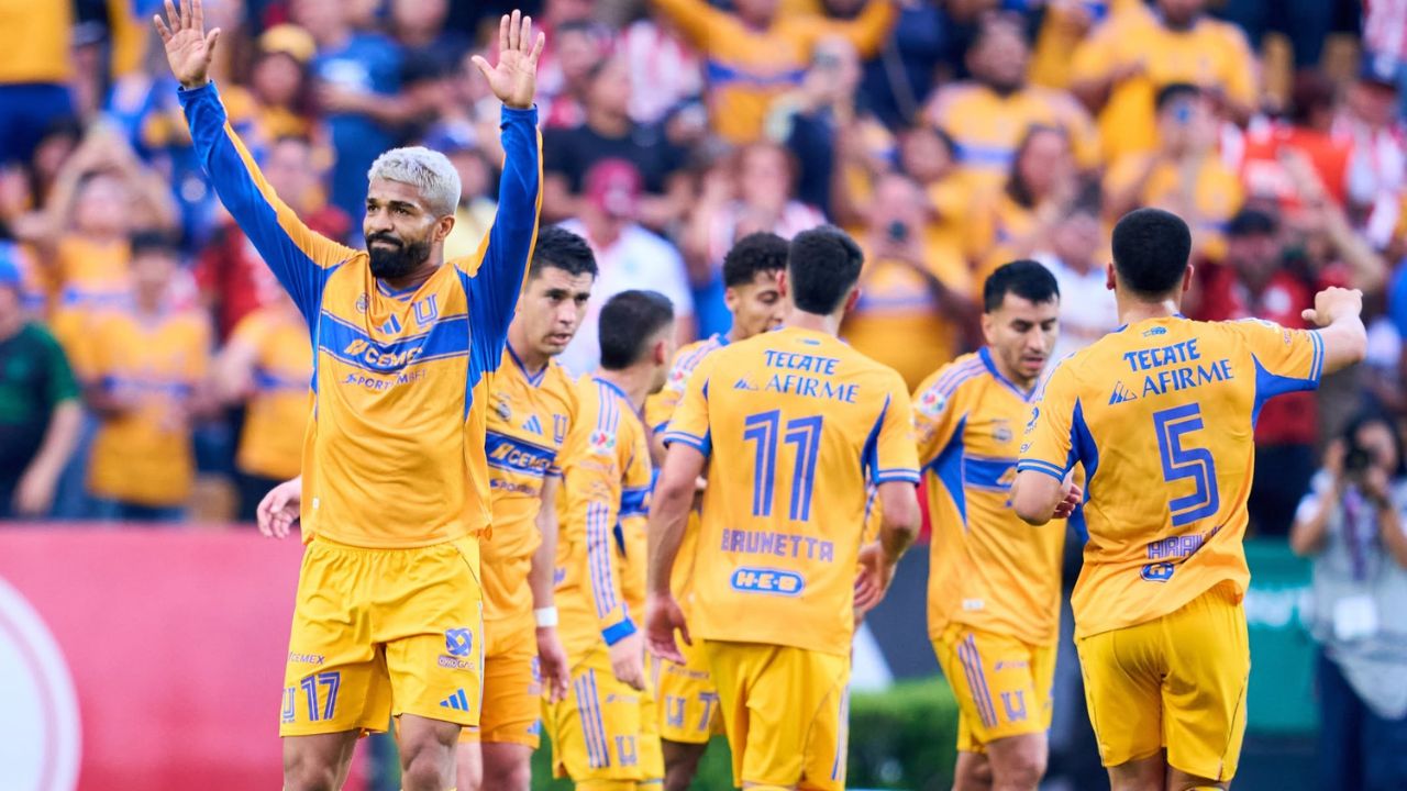 Tigres golea 4-1 a Chivas con doblete de Brunetta en la jornada 14 Clausura 2026