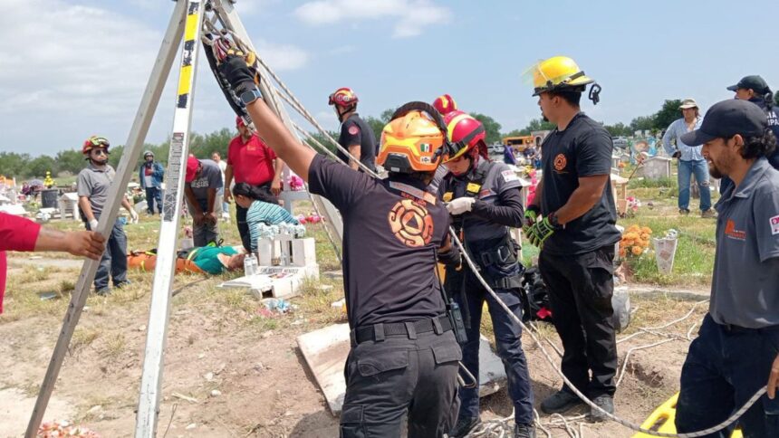 Caen a fosa en panteón de Marín durante Día de las Madres