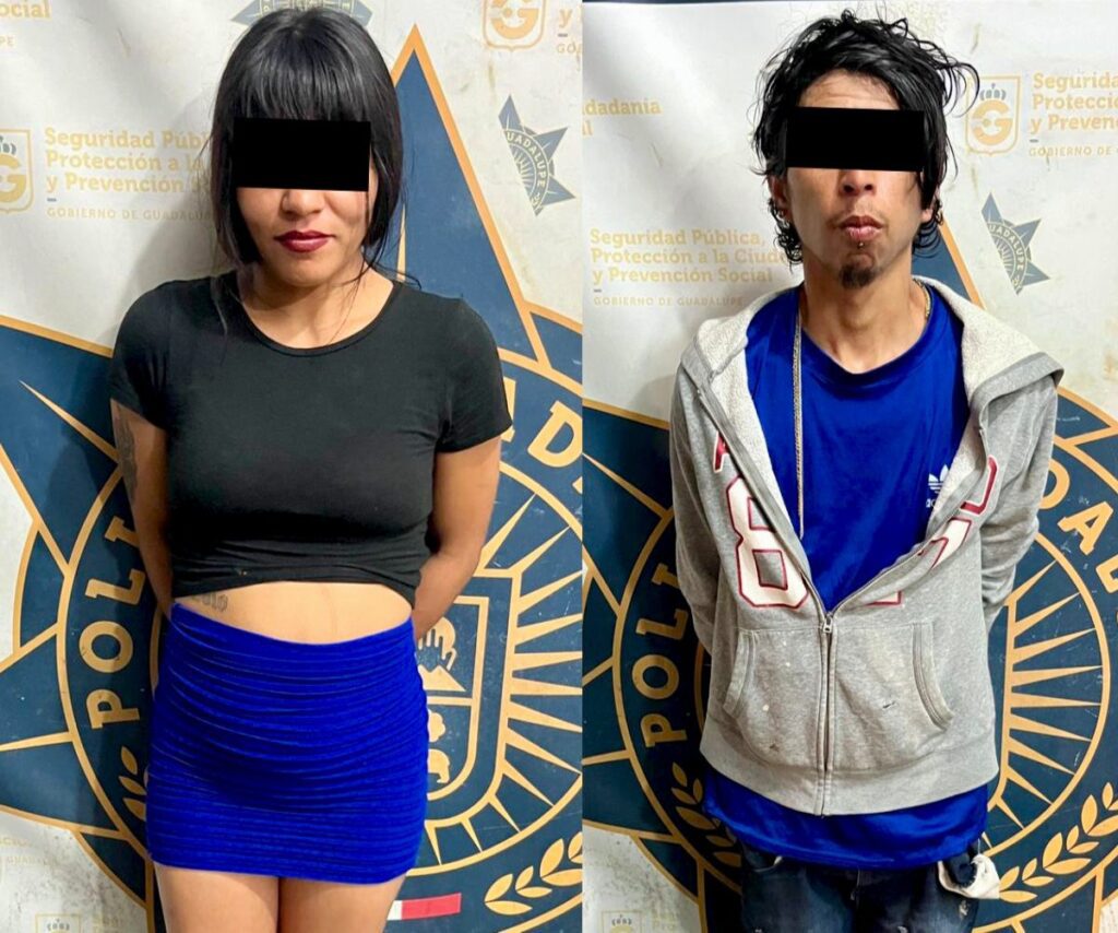 Capturan a pareja armada ligada a robos en Guadalupe