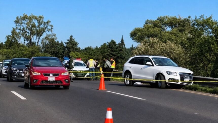 Fallece niña 7 años tras choque sobre la carretera México-Toluca en dirección a Ciudad de México