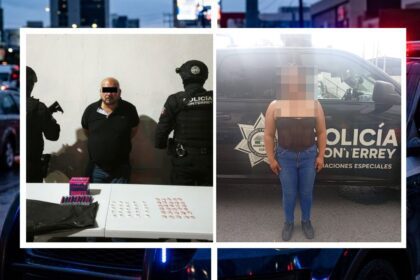 Detienen a hombre y menor con droga en Monterrey