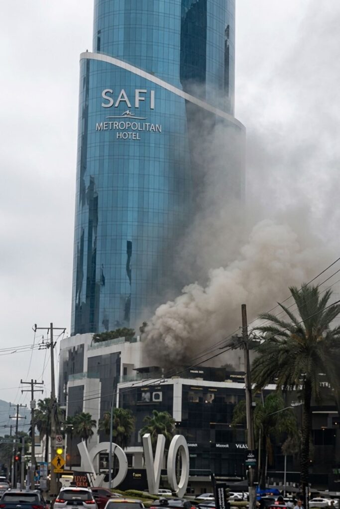 Evacúan a 350 personas por incendio en restaurante "El Tigre" del Metropolitan Center, en San Pedro Garza García