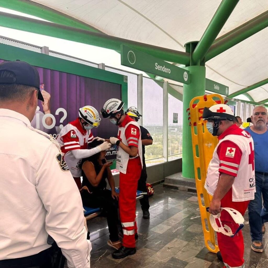 Mujer es empujada contra vagones del Metro en Escobedo