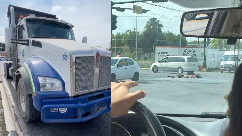 Dos mujeres fallecen tras ser atropelladas por camión recolector de basura RED AMBIENTAL en Apodaca