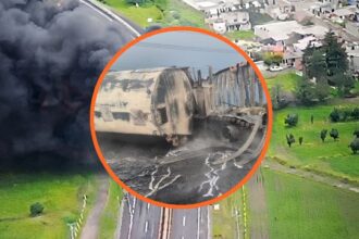 Explota pipa de combustible en Tlaxcala; cierran carretera México-Veracruz