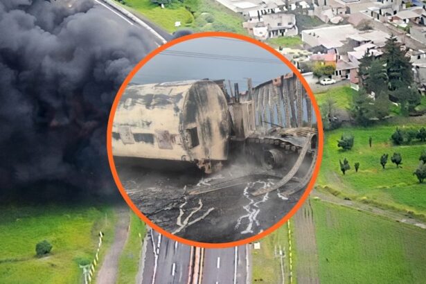 Explota pipa de combustible en Tlaxcala; cierran carretera México-Veracruz