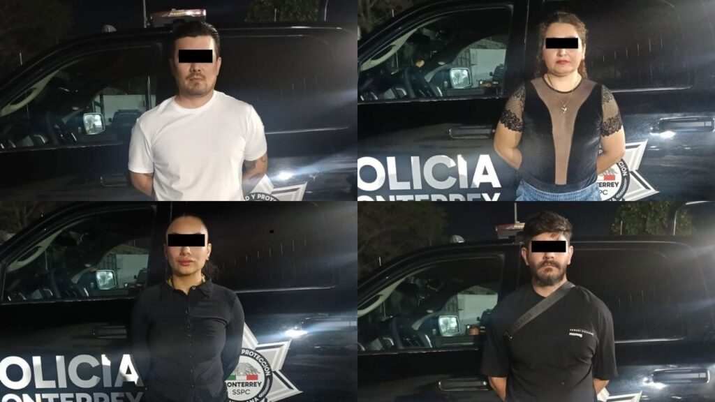 Detienen a cuatro personas con camioneta robada en el Centro de Monterrey