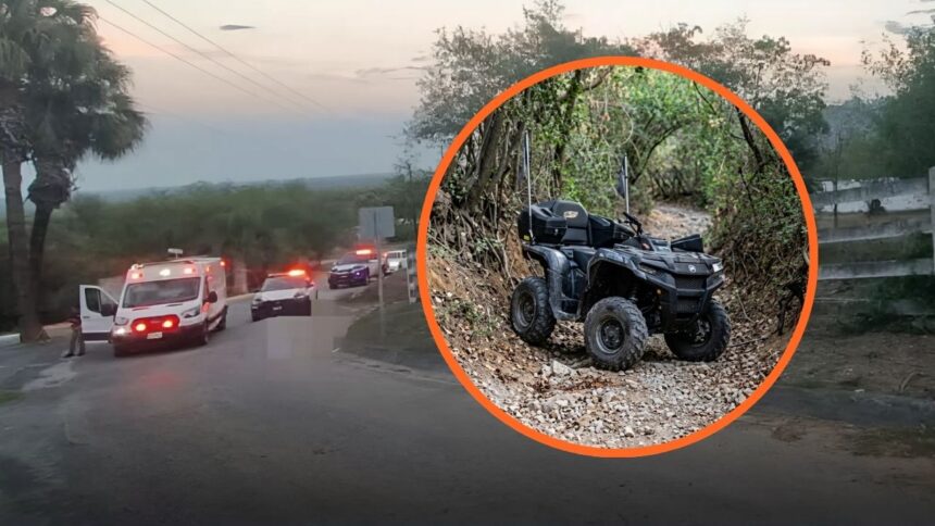 Fallece niño de 12 años tras volcadura de cuatrimoto en Cadereyta