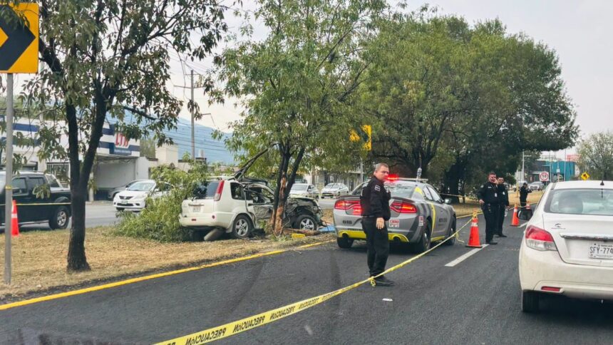 Fallece mujer tras estrellarse contra árbol en la Carretera Nacional en Santiago
