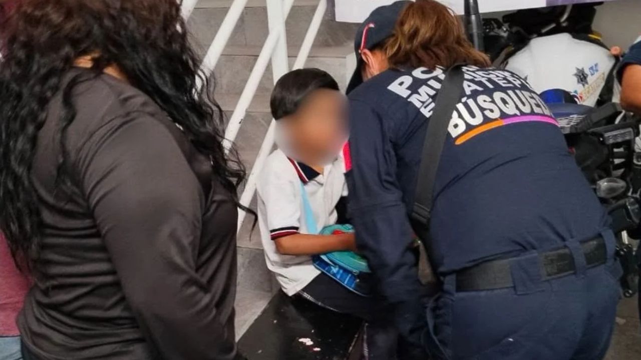 Niño de 10 años huye de escuela por miedo a un regaño por recibir un reporte escolar en Ecatepec