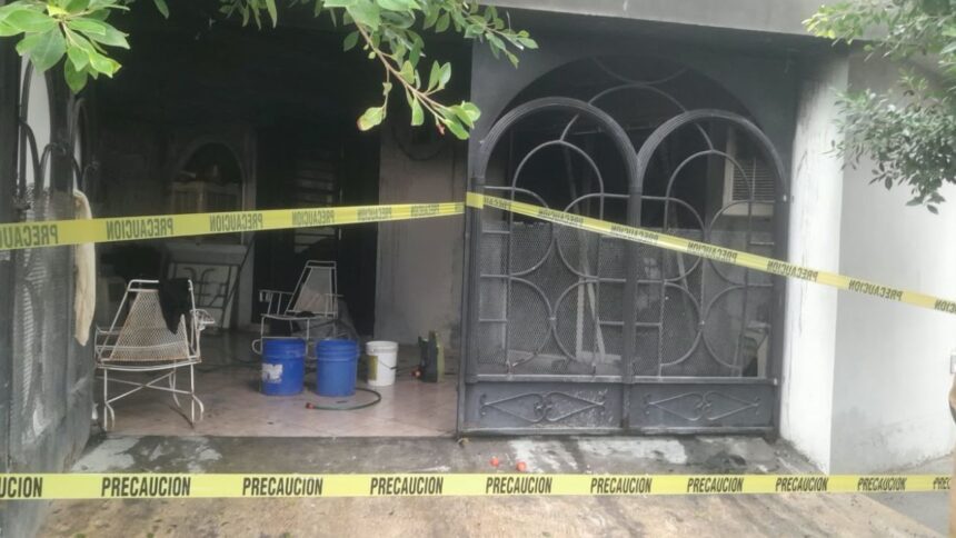 Adulto mayor muere durante incendio en una vivienda en la colonia Balcones de Santa Rosa en Apodaca